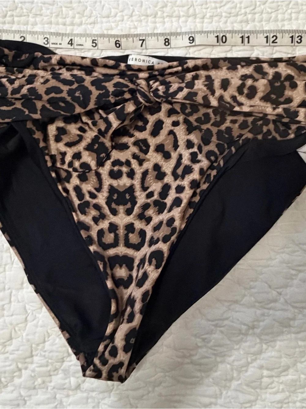 Veronica Beard 2 piece leopard print bathing suit
